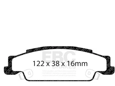 For 2005-2011 Cadillac STS Brake Pad Set Rear EBC 94527HGTM 2006 2007 2008 2009 Foto 1 de 4