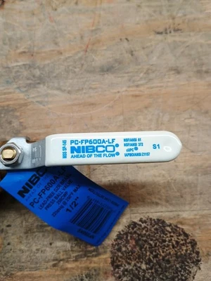 Válvula de bola de prensa de puerto completo NIBCO 1/2" PCFP600A-LF NF998K6 nueva Foto 1 de 3