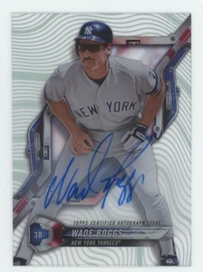 2018 Topps High Tek Wade Boggs Auto Yankees #HT-WBO Pattern 1 Waves/Diagonals - Picture 1 of 2