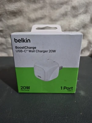 Cargador Belkin BoostCharge USB-C 20W carga rápida - 1 puerto tipo C Foto 1 de 3