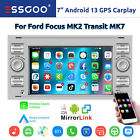 2+32G Android 13 For Ford Focus MK2 Transit MK7 Car Stereo Carplay GPS FM Radio