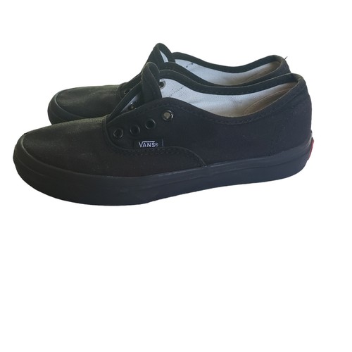 Sneakers VANS per bambini taglia 3 classiche autentiche tela stringate scarpe nere senza lacci