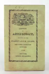 1833 Lessons On Astronomy Adapted To The Planetarium Globe Astrology Chart - Picture 1 of 3