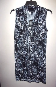 new with tags ISABELLA RODRIGUEZ BLACK GREY DAISY PRINT V NECK DRESS SIZE XL - Picture 1 of 8