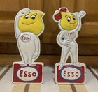 Esso Cast Iron Boy Girl Sign Gasoline Oil Drop Garage Vintage Style Wall Decor