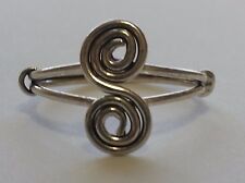LADIES JEWELRY SPIRAL S .925 STERLING SILVER RING SIZE 5 6 7 8
