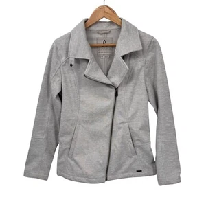 prAna Marabelle Softshell Asymmetrical Zip Jacket Womens Small Gray Polyester - Picture 1 of 12