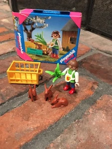 PLAYMOBIL SPECIAL SET #4529 GIRL WITH RABBITS with original box - Picture 1 of 1
