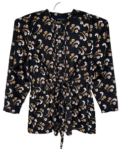 Banana Republic Tunika Oberteil XL individuelle Länge Taschen geblümt - Bild 1 von 6