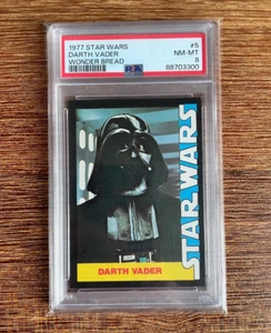 1977 Star Wars Wonder Bread Darth Vader #5 Graded PSA 8 NM-MT - Picture 1 of 7