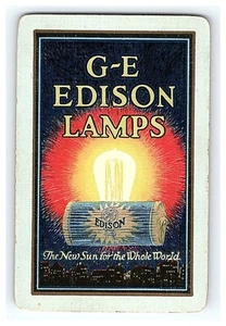 1920s-30s G E Edison Lamps Card Swap Single Playing 9 Diamonds - Picture 1 of 2
