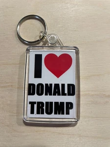 I Love Donald Trump Funny Secret Santa His Her Present Novelty Gift Key Ring - Picture 1 of 1