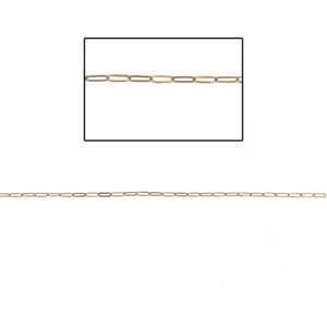 5 feet - Mini Gold Paperclip Link, 14kt Gold Filled, 2mm x 5.5 Links, GF1606F - Picture 1 of 2