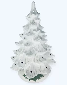Vintage 13"" große unbemalte Keramik Weihnachtsbaum Biskus mit Sockel - Sie malen - Bild 1 von 12