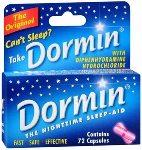 Dormin Nighttime Sleep Aid Fast Safe Effective Relief Original 72 ct Pack of 24 - Picture 1 of 3