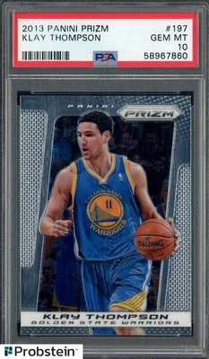 2013 Panini Prizm #197 Klay Thompson Golden State Warriors PSA 10 GEM MINT - Image 1 of 2
