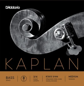 D'Addario Kaplan Solo Double Bass B String, 3/4 Scale, Medium - Picture 1 of 1