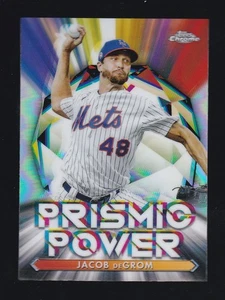 2021 Topps Chrome #PP-1 JACOB deGROM New York Mets PRISMIC POWER Insert - Picture 1 of 2
