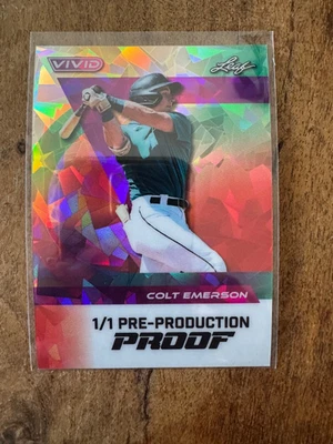 Colt Emerson 2024 Leaf Vivid Pre-Production Proof 1/1 - Image 1 of 2