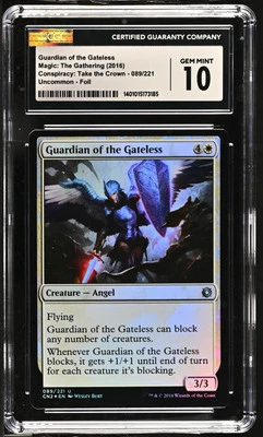 GUARDIAN OF THE GATELESS Conspiracy Take the Crown Foil CGC 10 MTG [Nostalgium] - Image 1 of 2
