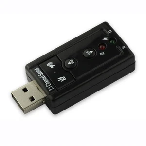 Immerse Yourself in 7 1 Channel Sound with USB Sound Card Compact Design - Photo 1/12