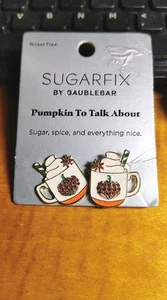 Pendientes SUGARFIX de Baubiebar "Calabaza para hablar" calabaza especias café con leche - Imagen 1 de 5