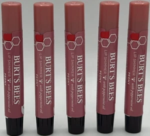 5 pezzi Burts Bees Lip Shimmer ~ PEONIA ~ 0,09 ONCE CIASCUNO ~ SPEDIZIONE VELOCE ~ NUOVO - Foto 1 di 2