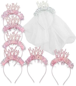 7 Piece Headband Set Bachelorette Party Accessories - Picture 1 of 7