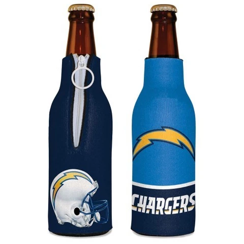 LOS ANGELES CHARGERS BOTTLE HOLDER COOZIE KOOZIE COOLER WITH ZIPPER Cover