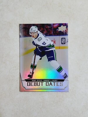 Vasily Podkolzin: Vancouver Canucks DD-2 Upper Deck 2022-23 Debut Dates Card - Image 1 of 3