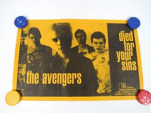 The Avengers - Died For Your Sins Original Promo Poster 11" x 17" Punk Rock - Bild 1 von 8