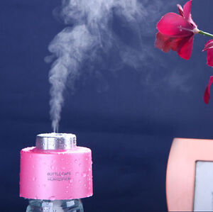 New USB Portable Mini Water Bottle Caps Humidifier Aroma Air Diffuser Mist Maker