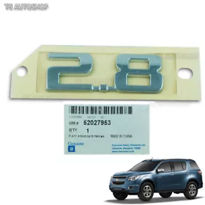Emblema Gngine cromado logotipo trasero 2,8 genuino para Chevrolet Trailblazer Lt Ltz 2012 - Imagen 1 de 3