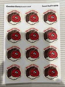Trend Retro Scratch N Sniff Sweet Stuff Chocolate Cherry Scent Sticker Sheet Mat - Imagen 1 de 1