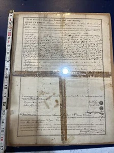 1839 handschriftliche & gedruckte Landurkunde - ""neu"" Lissabon Columbiana County, Ohio - Bild 1 von 8