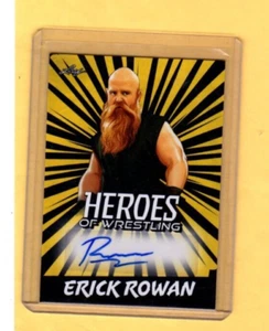 2023 Leaf Erick Rowan Heroes Of Wrestling GELB Parallel AUTO #BA-ER1 - Bild 1 von 2