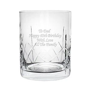 Personalised CR1 Engraved Crystal Whisky Mixer Glass - Picture 1 of 1