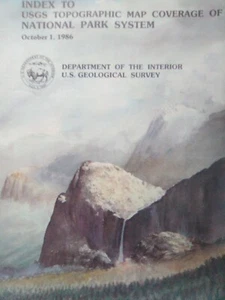 Vintage USGS Topographic Map Index of National Park System 1986 USA - Bild 1 von 6