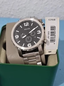 Bnib Fossil NATE Men's Quartz Chrono Trend JR1353 Oversize Watch - 50m - Picture 1 of 5