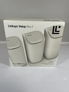 Linksys Velop Pro 7 WiFi Mesh System Tri-Band routers 3 Pack MBE7003 OPEN BOX - Zdjęcie 1 z 7