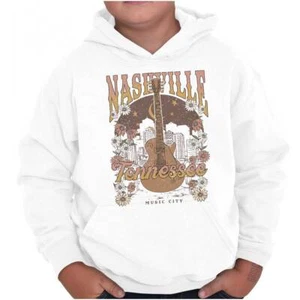 Nashville Tennessee Country Music Guitar Youth Girls Hoodie Sweatshirts Kids - Picture 1 of 7