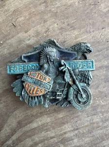 Harley Davidson Freedom Rider 1993 vintage hebilla de cinturón H418 Baron EE. UU. - Imagen 1 de 6