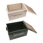 Folding Camping Storage Box W/Wooden Lid Collapsible Storage Bin Container☜