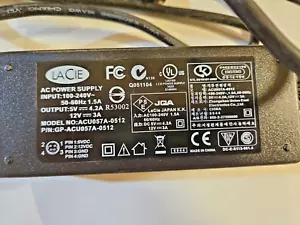 ADAPTADOR DE CORRIENTE AC LaCie acu057a-0512 4.2a 12v 3a 4 pines - Imagen 1 de 6