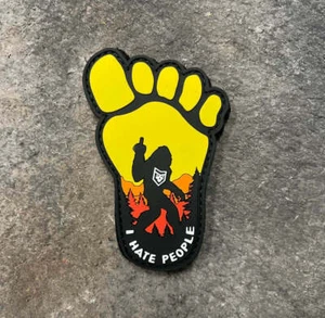 Bigfoot: I hate people impronta tramonto PVC Morale Patch - Foto 1 di 1