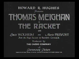 THE RACKET 1928 Thomas Meighan, Marie Prevost region free DVD - Bild 1 von 1
