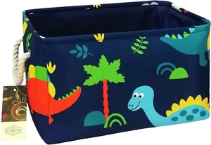 Rectangle Storage Basket Cute Canvas Organizer Bin for Pet/Children Toys, Books, - Picture 1 of 12