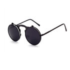 Round Polarized Coating Mirror Sunglasses Metal Frame Antique Up Sunglasses for
