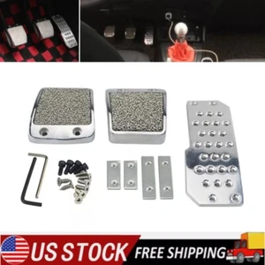 Universal Car Manual Brake Clutch Accelerator Foot Pedal Pads Footrest Cover US - Picture 1 of 14