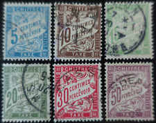 Frankreich Briefmarke Steuer N° 28/31 + N° 33/37 ausgelöscht